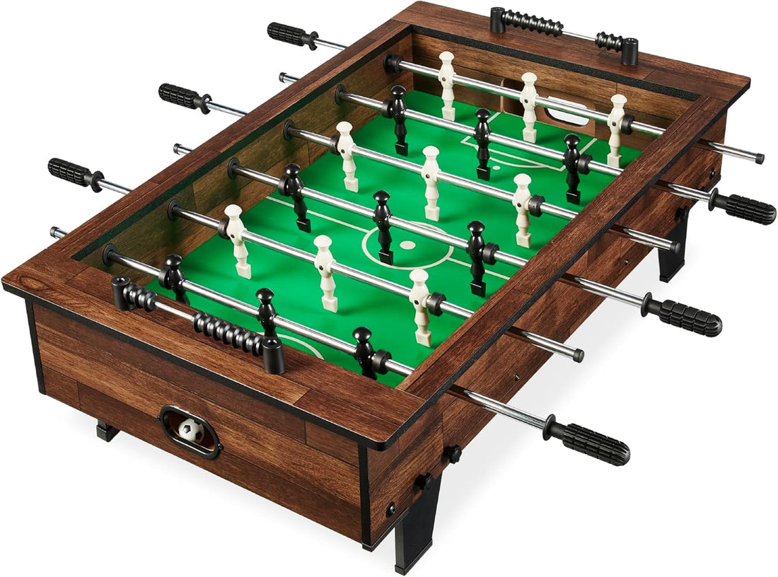 40In Tabletop Foosball Table, Compact Mini Arcade Table Hand Soccer for Kids and Adults, Home, Game Room W/ 2 Balls