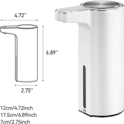 Aroma Touchless Automatic Soap Dispenser for Bathroom and Kitchen, Liquid Hand Soap Dispenser, Water-Resistant and Rechargeable, 9 Fl Oz (White)