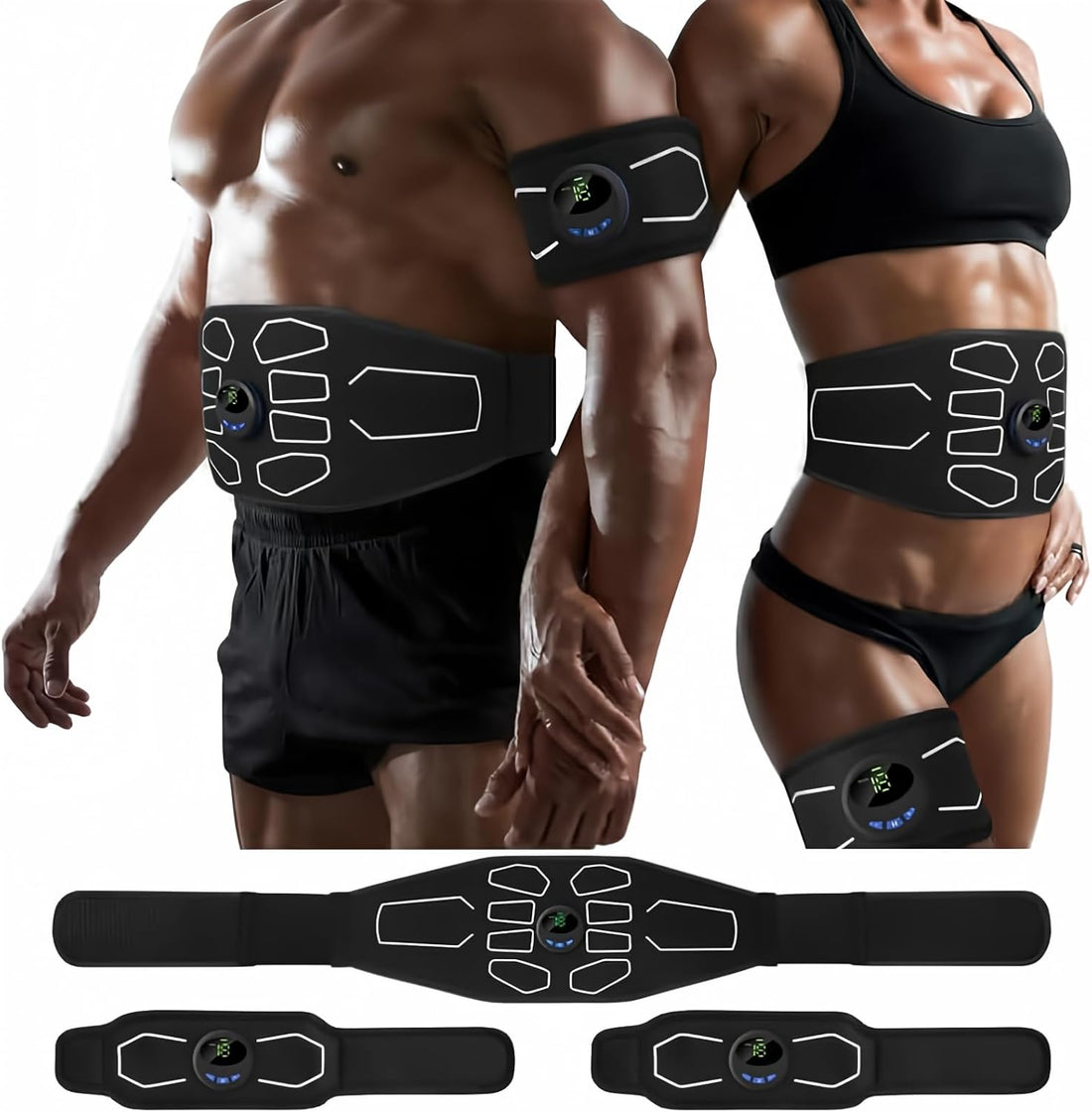 Electronic Muscle Stimulator, Abs Stimulator Muscle Toner, Ab Machine Trainer for All Body, Fitness Strength Training Workout Equipment for Men and Women