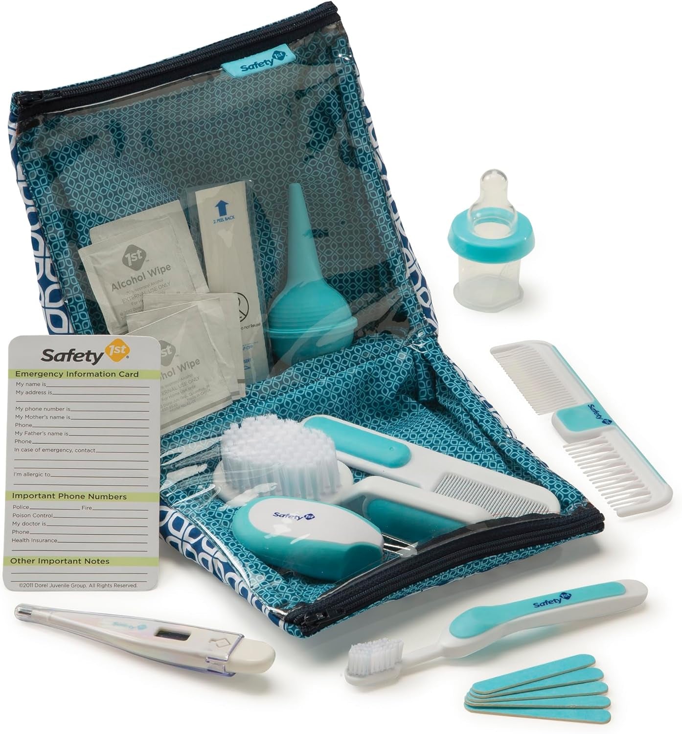 Deluxe 25-Piece Baby Healthcare and Grooming Kit (Arctic Blue)