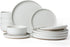 Milkyway Plates and Bowls Set, 12 Pieces Dinnerware Sets, Dishes Set for 4, White