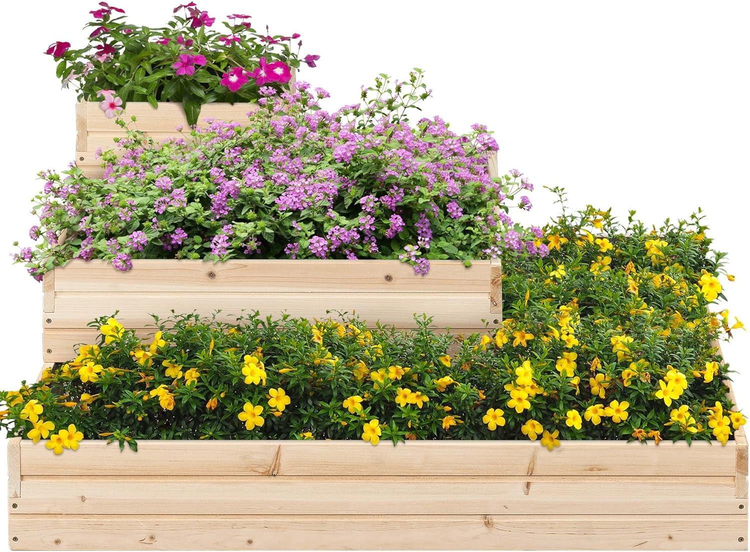 3 Tier Wooden Raised Garden Bed 44.5&