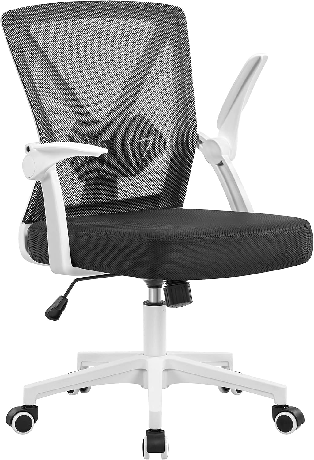 Mesh Office Desk Chairs Ergonomic Task Chairs with Adjustable Lumbar Support Mid Back Swivel Chair Purple