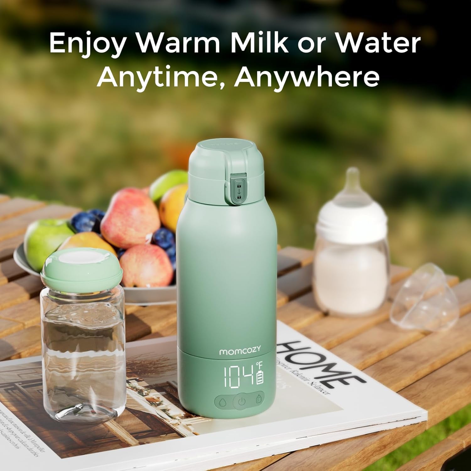 Portable Milk Warmer for Travel – Dual Heating Modes for Breast Milk &amp; Water, Portable Bottle Warmer with Fast Heating &amp; Long Battery Life, 17 Ounces Large Capacity to Meet Your All-Day Needs