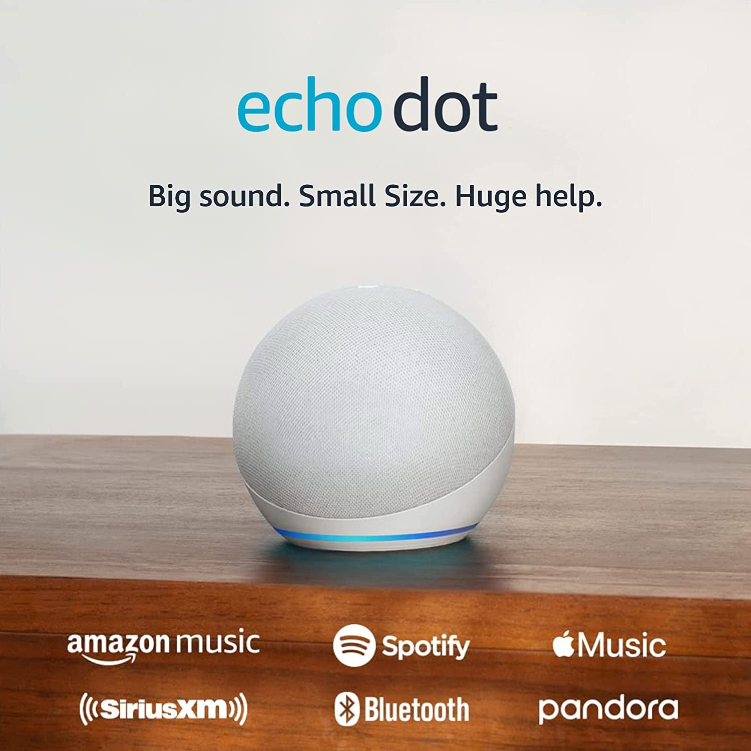 Echo Dot (Newest Model), with Bigger Vibrant Sound, Helpful Routines and Alexa, Glacier White