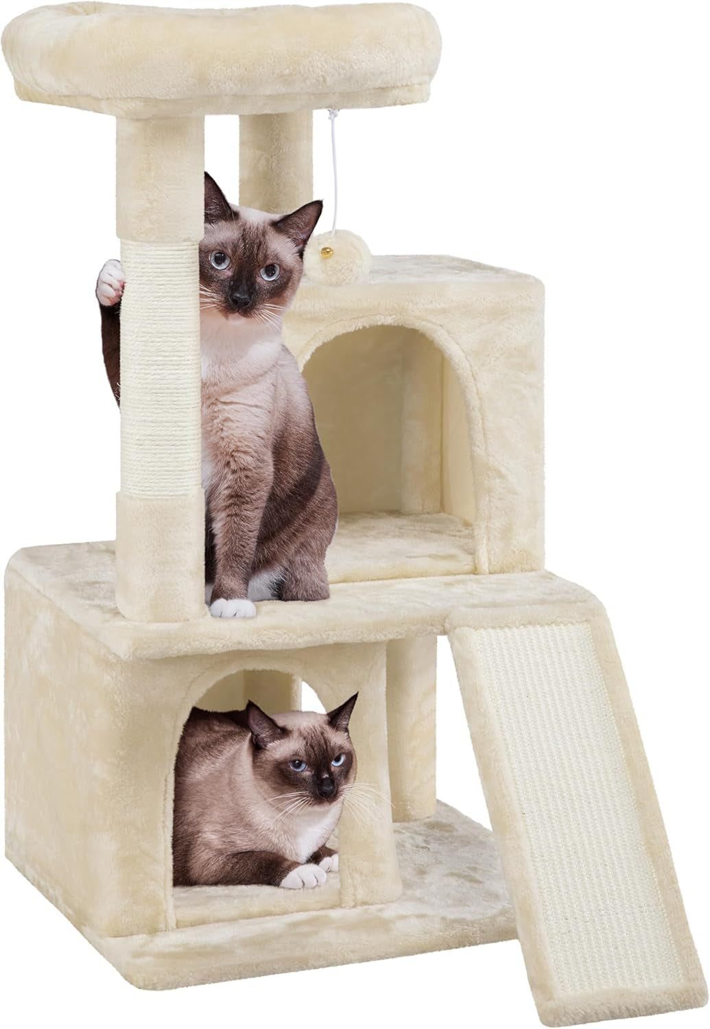 Cat Tree for Indoor Cats, 36In Cat Tower Cat Condo W/Extra Large Perch, Scratching Posts, Scratching Board, Dangling Ball, Cat Play Tower for Cats and Kittens