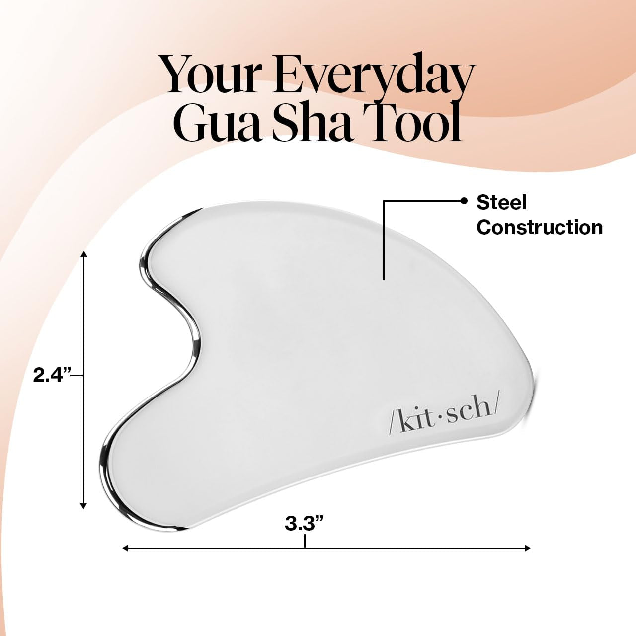 Stainless Steel Gua Sha Facial Tools, Lymphatic Drainage Massager for Face, Chin &amp; Jawline Sculpting, Body Guasha Tool for Muscle Tension, Skin Care Gift for Mom Women, Valentines Gift for Her