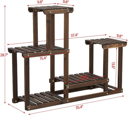 Multi-Tiered Plant Stand for Indoor Plants Flower Display Rack Tiered Shelf Real Plant Holder Multi Layer Outdoor Plant Shelving Unit in Garden Balcony Patio Living Room