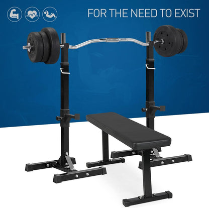 Pair of Adjustable Squat Rack Standard 44-70 Inch Barbell Rack Solid Steel Squat Stands Bench Press Rack Home Gym Portable Dumbbell Racks Stands