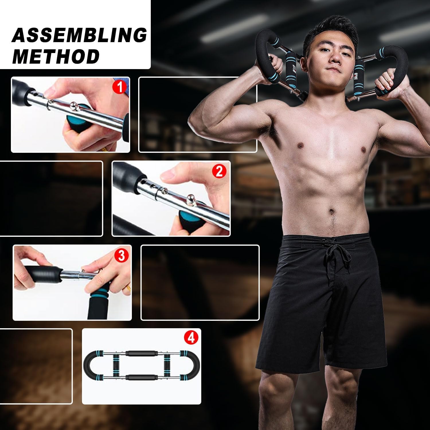 The Ultimate Arm Trainer. Adjustable Chest Expander, Arm Exerciser. Shoulder Muscle Training Fitness Equipment, Upper Body Strength Training Machine. Portable Spring Resistance Home Fitness Equipment.