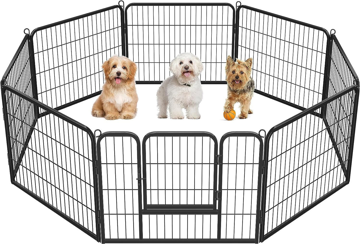 Dog Playpen Indoor, Extra Wide Outdoor Dog Fence Foldable Pet Puppy Exercise Pen for Yard/Garden/Rv Camping, 12 Panels 24 Inch Height X 32 Inch Width