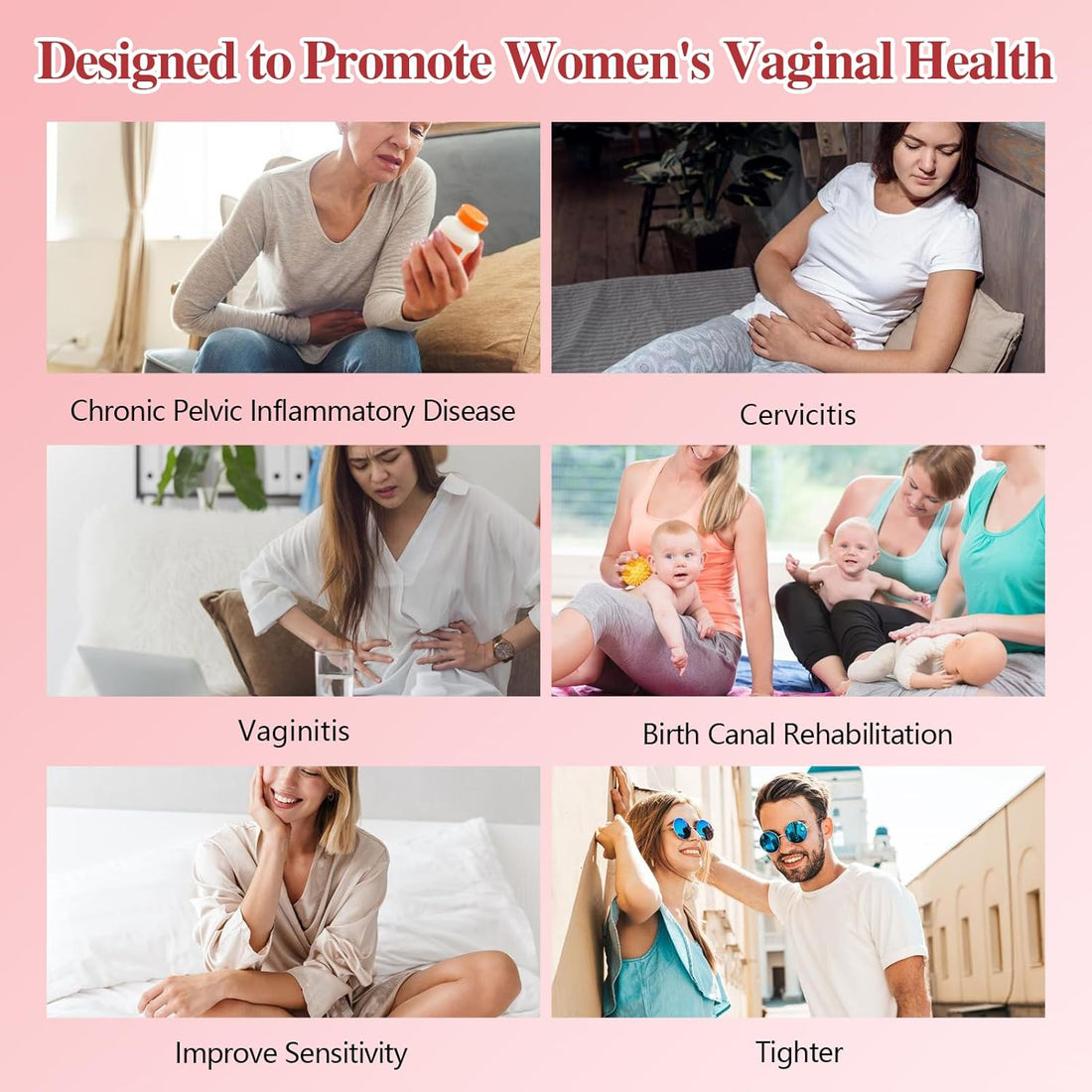 Female Vaginal Health Device, Red and Blue Light Intimate Device, Reduces Inflammation and Promotes Women&