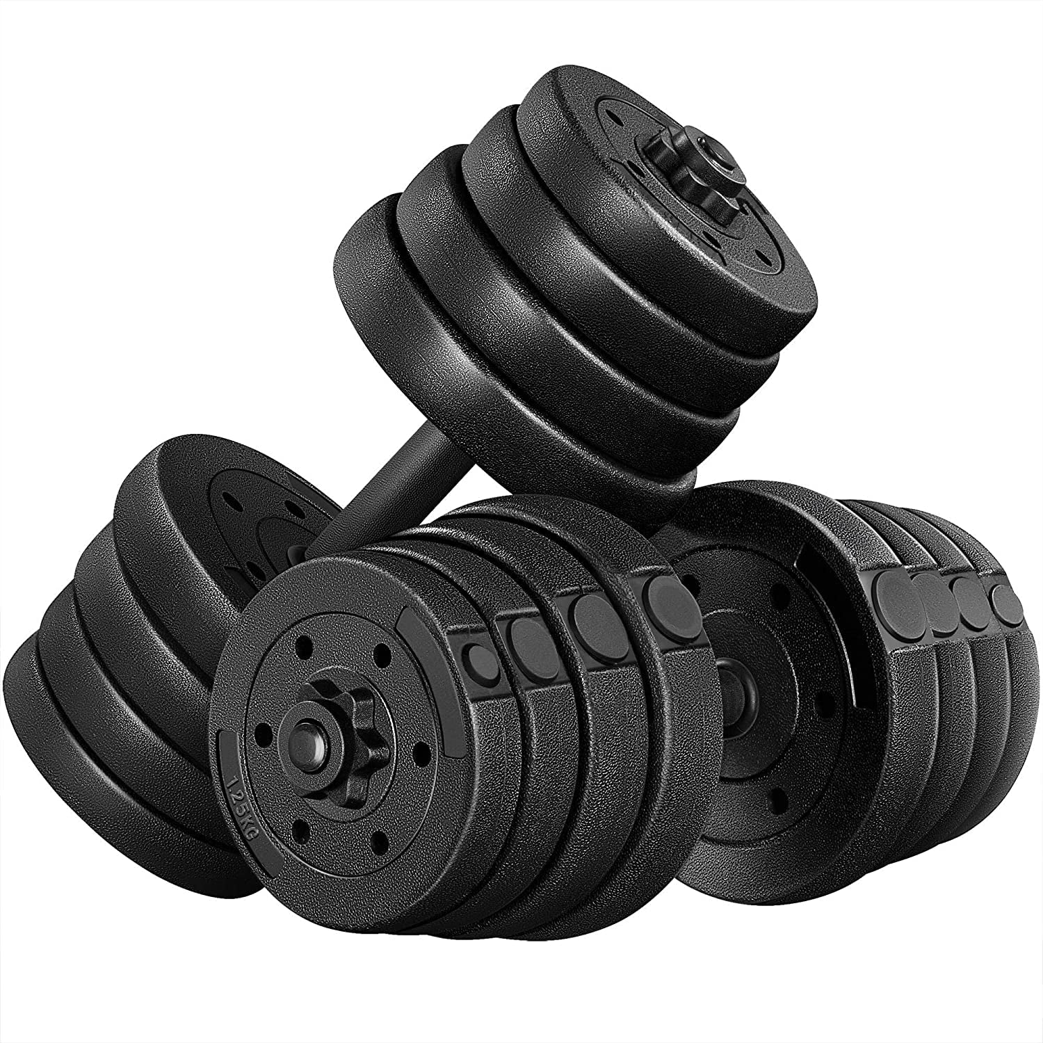 Adjustable Dumbbells Weight Set Dumbbell Weights Exercise &amp; Fitness Equipment W/ 4 Spinlock Collars for Women &amp; Men Home Gym Strength Training