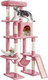 Cat Tree Cat Tower, 63In Multi-Level Cat Tree for Indoor Cats, Tall Cat Tree W/Sisal-Covered Scratching Posts & Condo, Cat Furniture Activity Center for Cats Kitten, Pink