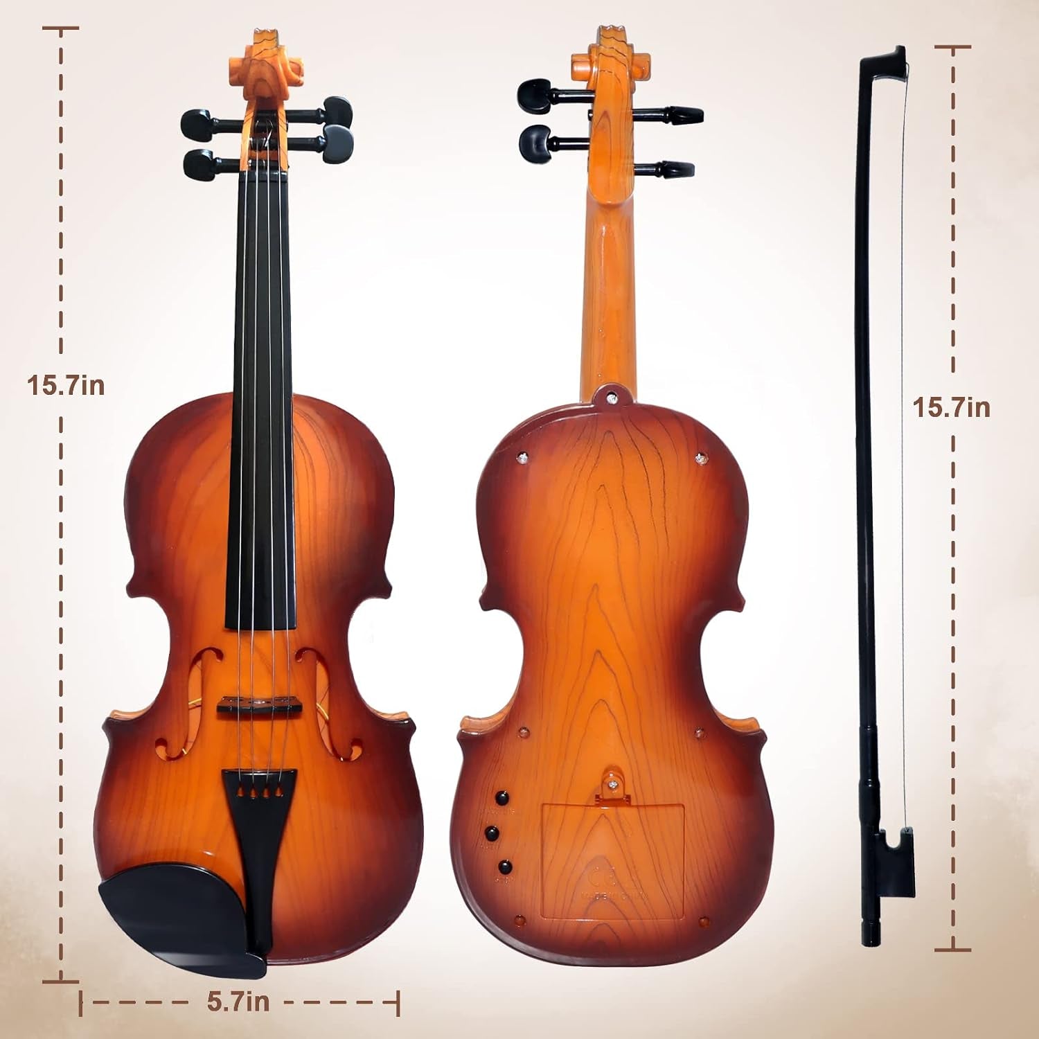 16 Inch Violin Toy for Kids, 4 Strings Violin Toys Musical Instruments for Children,Multifunctional Portable Electronic Instrument