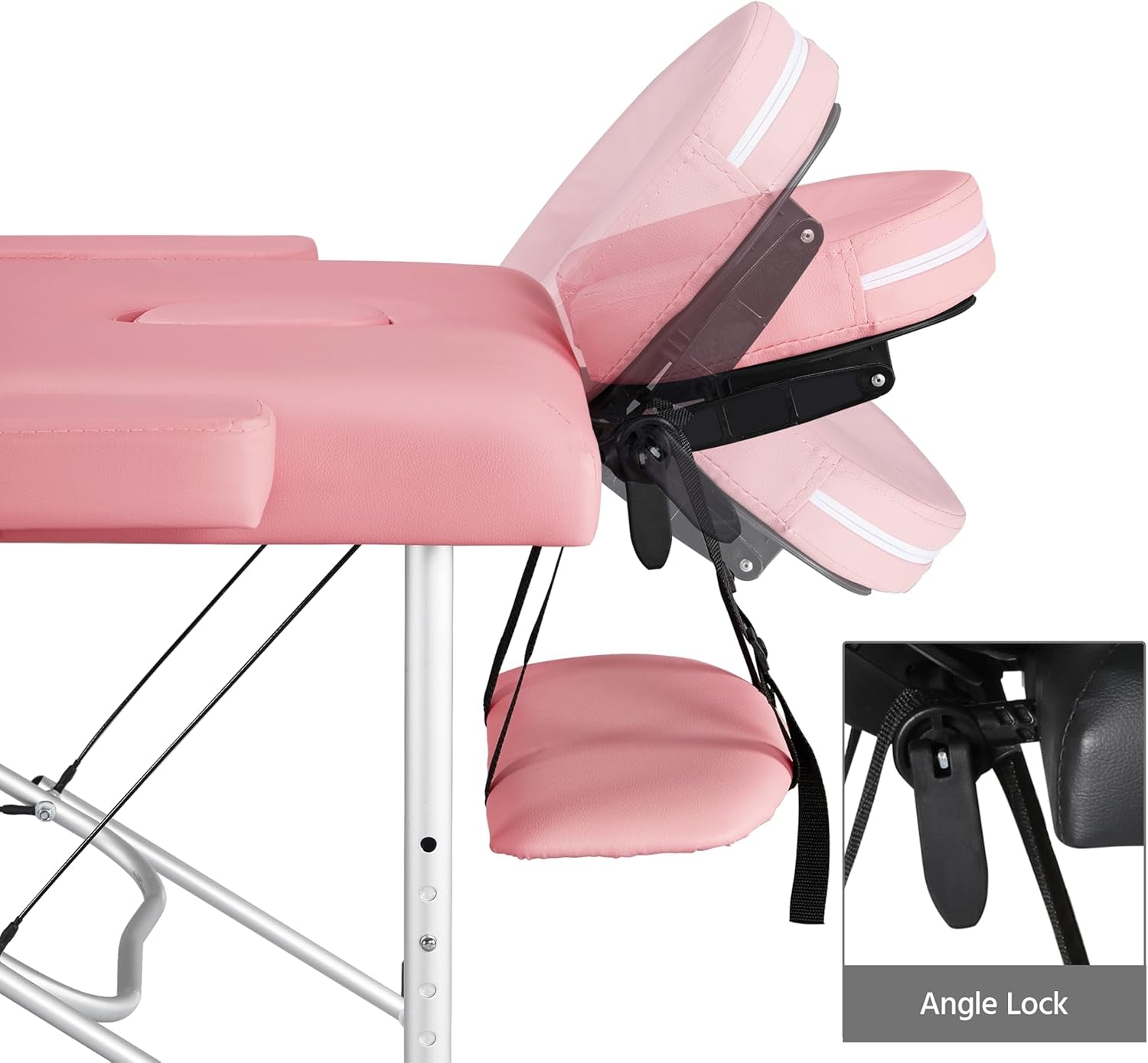 Massage Tables Portable Spa Bed Aluminum Facial Tattoo Bed Lash Bed for Eyelash Extensions Pink