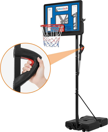 Portable Basketball Hoop Basketball Hoop Outdoor 9-11.5Ft Height Adjustable Basketball Goal Basketball Court for Adults with 39&