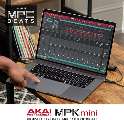 MPK Mini MK3 - 25 Key USB MIDI Keyboard Controller with 8 Backlit Drum Pads, 8 Knobs and Music Production Software Included