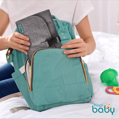 Portable Diaper Changing Pad - Baby Diaper Changer Travel Bag with Wipes Pocket, Smart Design Portable Changing Mat, Infant Travel Station Kit, Gift for Newborn Girl &amp; Boy - Grey, Classic