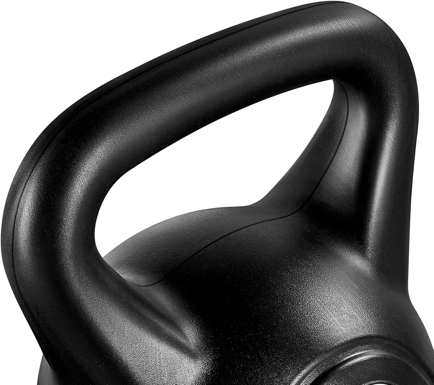 25Lbs Kettlebell Weight W/Hdpe Coated &amp; Wide Flat Base, Kettle Bell Weights W/Ergonomic Handle for Home Gym Fitness Workout Bodybuilding Weight Lifting, Black