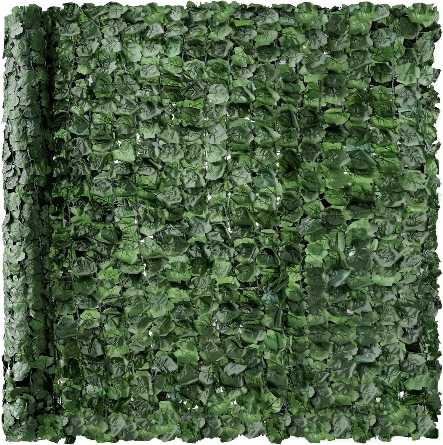 Outdoor Garden 96X72-Inch Artificial Faux Ivy Hedge Leaf and Vine Privacy Fence Wall Screen - Green