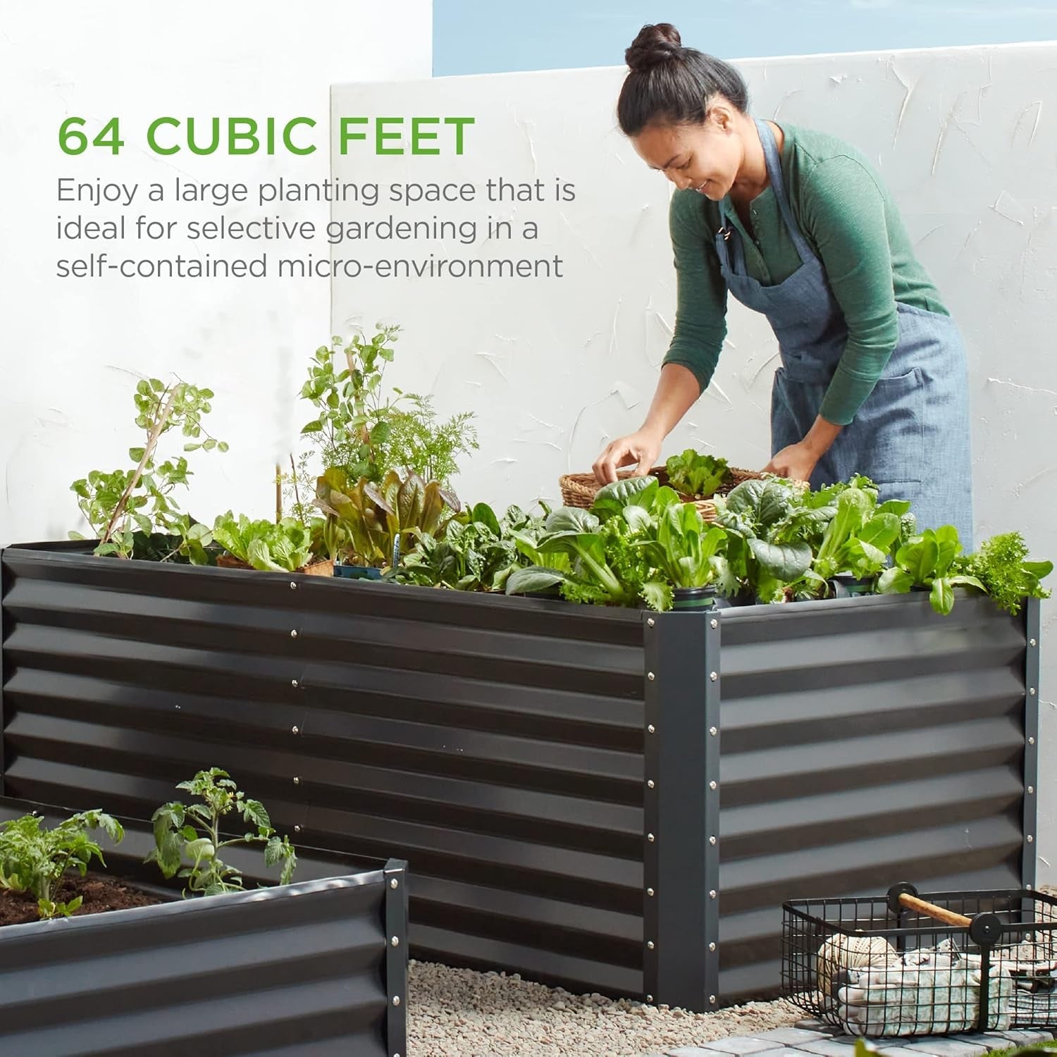 8X4X2Ft Outdoor Metal Raised Garden Bed, Deep Root Planter Box for Vegetables, Flowers, Herbs, and Succulents W/ 478 Gallon Capacity - Gray