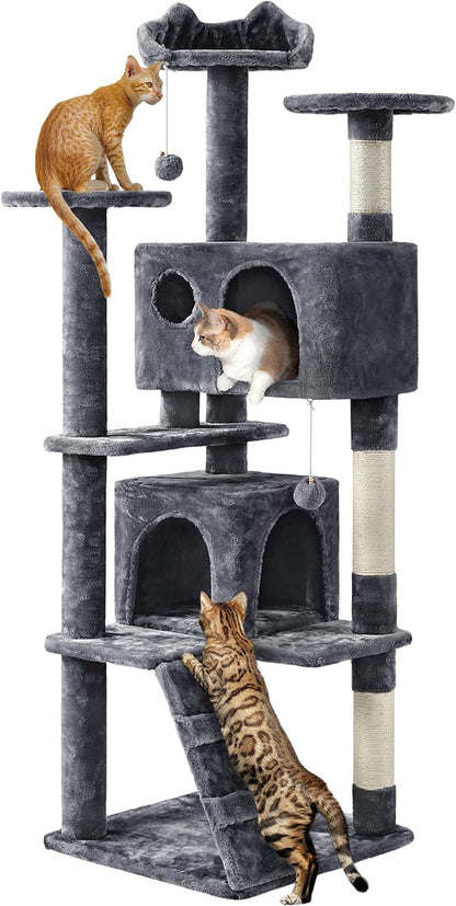 54In Cat Tree Tower Condo Furniture Scratch Post for Kittens Pet House Play