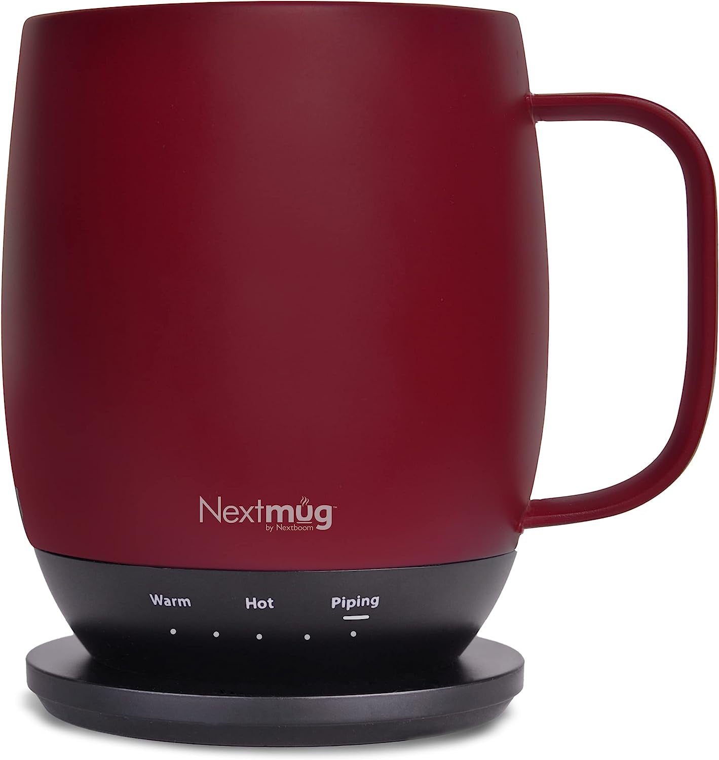 Nextmug - Temperature-Controlled, Self-Heating Coffee Mug (Burgundy - 14 Oz.)