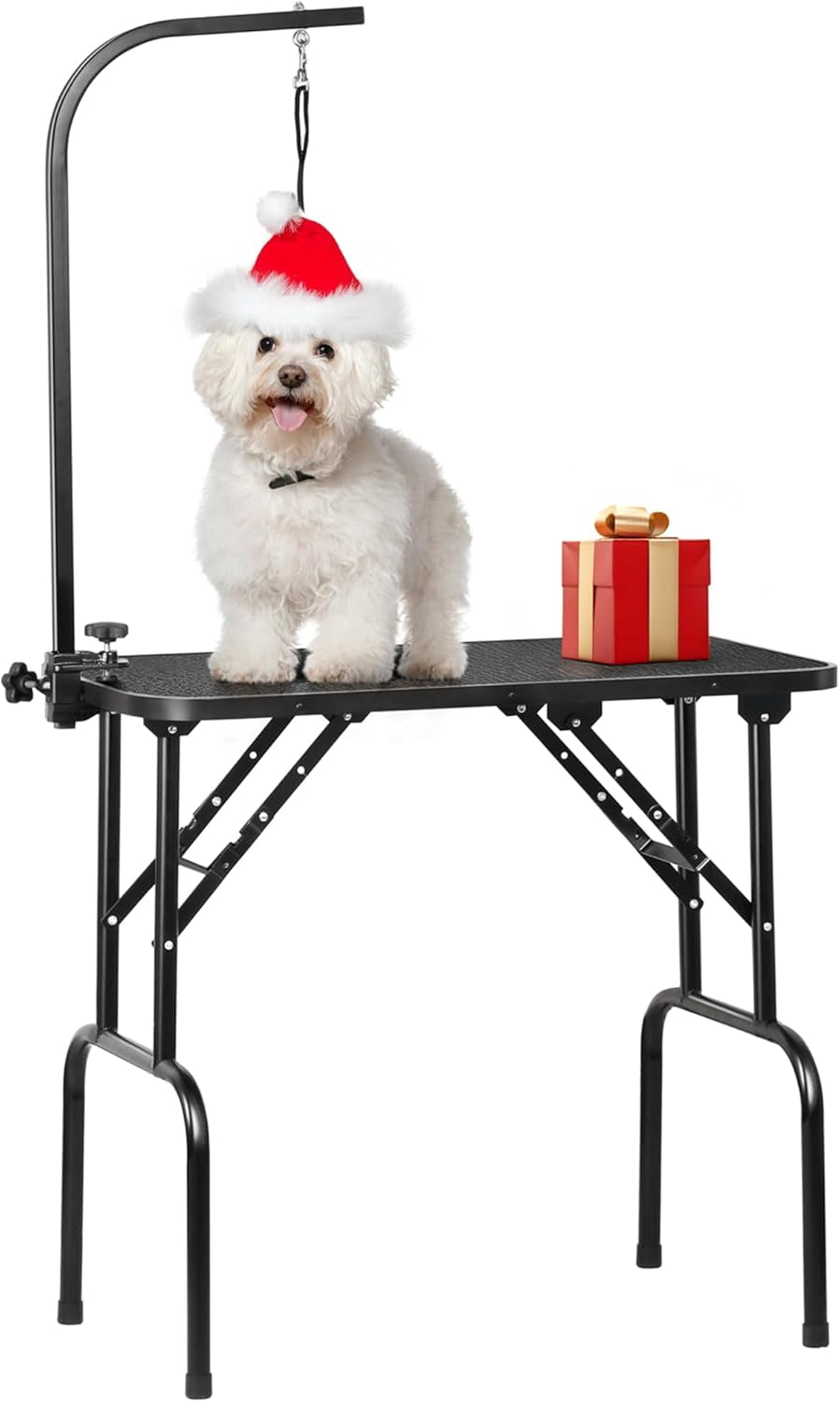 32-Inch Portable Pet Dog Grooming Table W/Arm/Noose Black