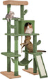 Cactus Cat Tree, 63″ H Multi-Level Cat Tower for Indoor Cats, Cat Climbing Tower Tall Cat Tree with Sisal-Covered Scratching Posts & Condo & Hammock, Cat Furniture Activity Center for Kitten