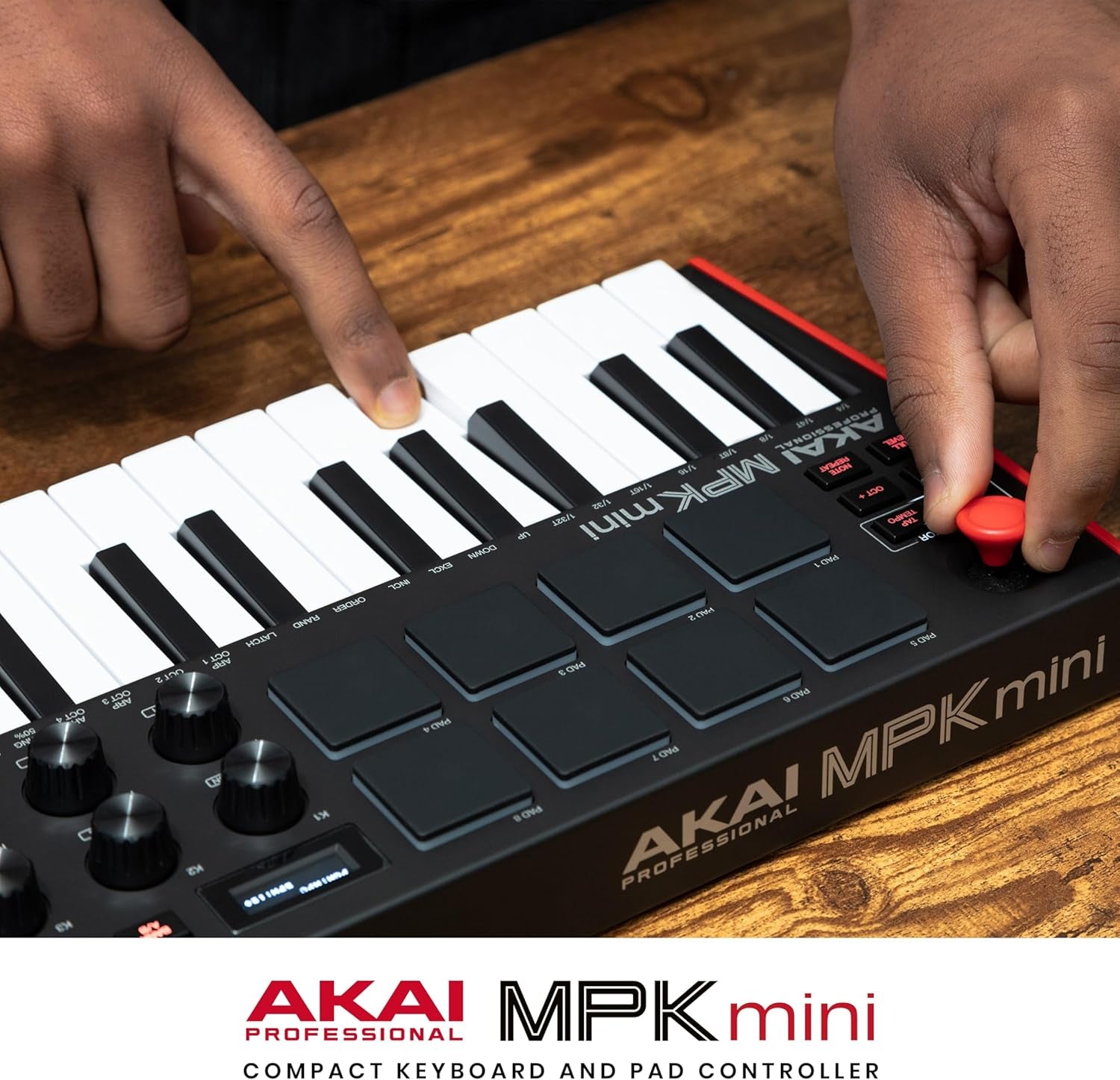 MPK Mini MK3 - 25 Key USB MIDI Keyboard Controller with 8 Backlit Drum Pads, 8 Knobs and Music Production Software Included