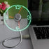 LED USB Clock Fan with Real Time Display Function,Stocking Stuffers for Men Christmas Gadgets,1 Year Warranty