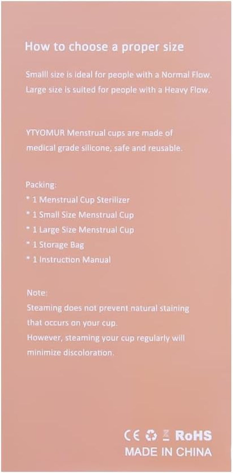 Menstrual Cup Steamer Sterilizer with 2 Reusable Menstrual Cups, Period Cups Cleaner Wash Kit